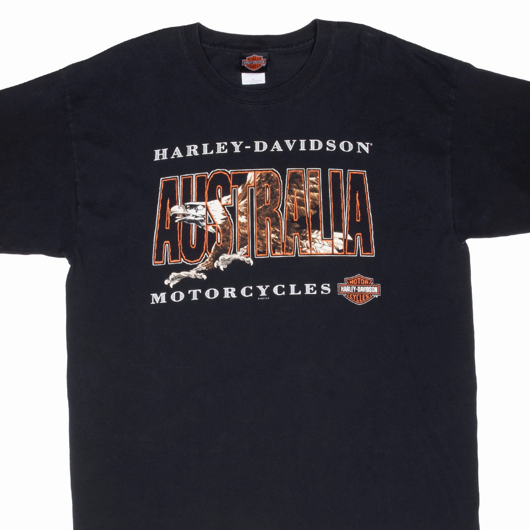 VINTAGE HARLEY DAVIDSON AUSTRALIA TEE SHIRT 1997 XL Basic Wardrobe Piece