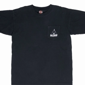 Moisture Management Bold Style VINTAGE HARLEY DAVIDSON CALDWELL IDAHO 2003 POCKET TEE SHIRT LARGE