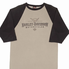 Light Comfort Style VINTAGE HARLEY DAVIDSON CONWAY NH RAGLAN TEE SHIRT 2005 SIZE LARGE MADE IN USA