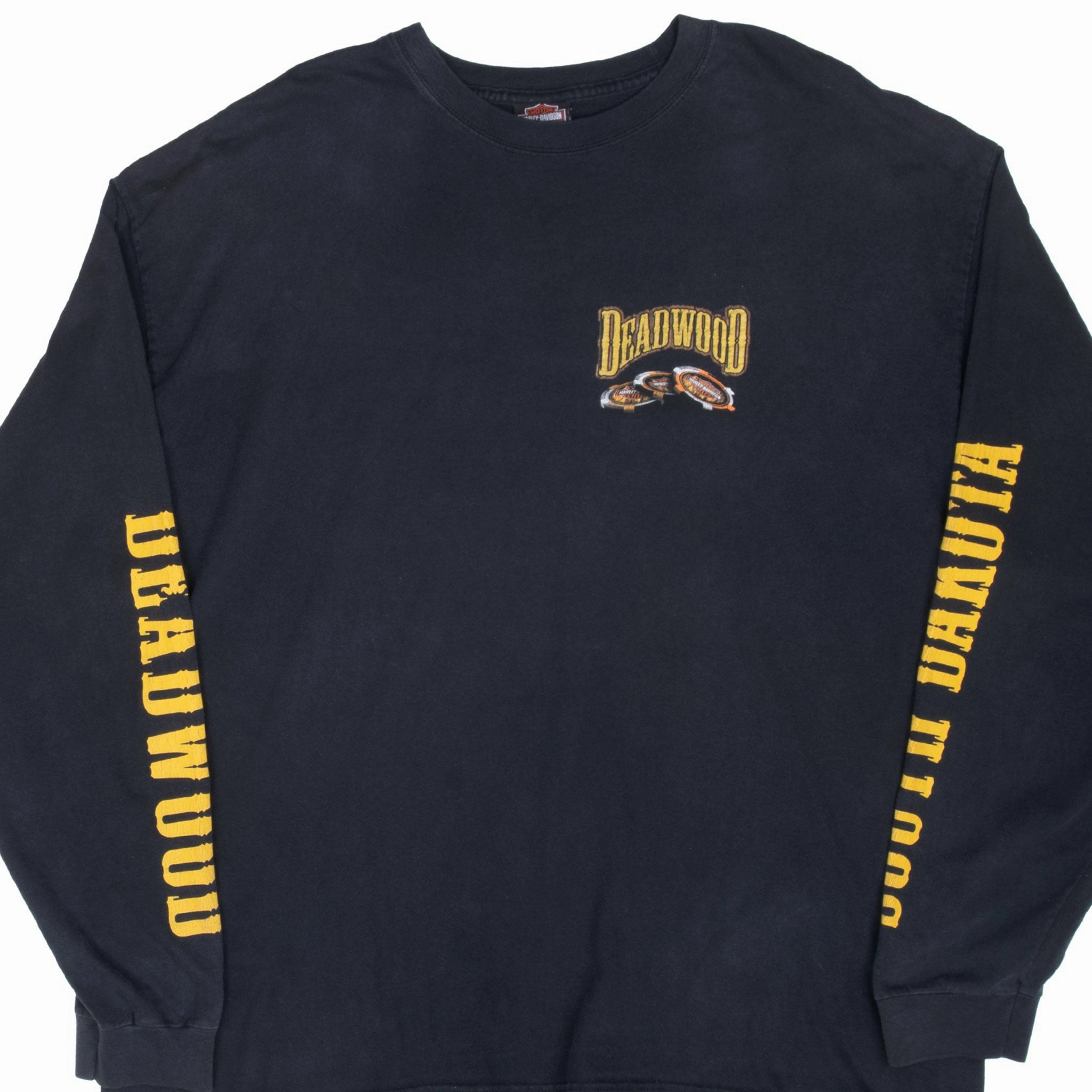 informal gathering VINTAGE HARLEY DAVIDSON DEADWOOD SOUTH DAKOTA 2006 LONG SLEEVE TEE SHIRT 2XL