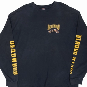 informal gathering VINTAGE HARLEY DAVIDSON DEADWOOD SOUTH DAKOTA 2006 LONG SLEEVE TEE SHIRT 2XL