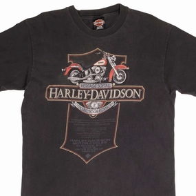 VINTAGE HARLEY DAVIDSON DES MOINES IOWA TEE SHIRT 1990 LARGE MADE IN USA Ultra Soft Texture warm weather