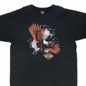 Casual Chic Look UV Protection Fabric VINTAGE HARLEY DAVIDSON EAGLE VIRGINIA BEACH 2004 TEE SHIRT 2XL