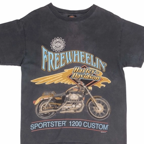 Chic and Cozy Wear VINTAGE HARLEY DAVIDSON FREEWEELING TEE SHIRT 1996 SIZE MEDIUM MADE IN USA
