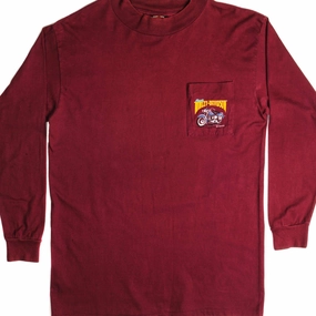 VINTAGE HARLEY DAVIDSON LONG SLEEVES TEE SHIRT 1996 SIZE LARGE MADE IN USA loose fitting