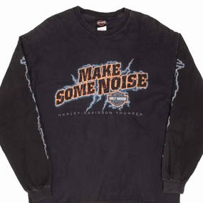 graduation weekday wear VINTAGE HARLEY DAVIDSON LONG SLEEVES TEE SHIRT 2002 SIZE XL MADE IN USA