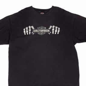 VINTAGE HARLEY DAVIDSON LOS ANGELES 2010 TEE SHIRT 2XL Stretchable Armholes Vibrant Prints
