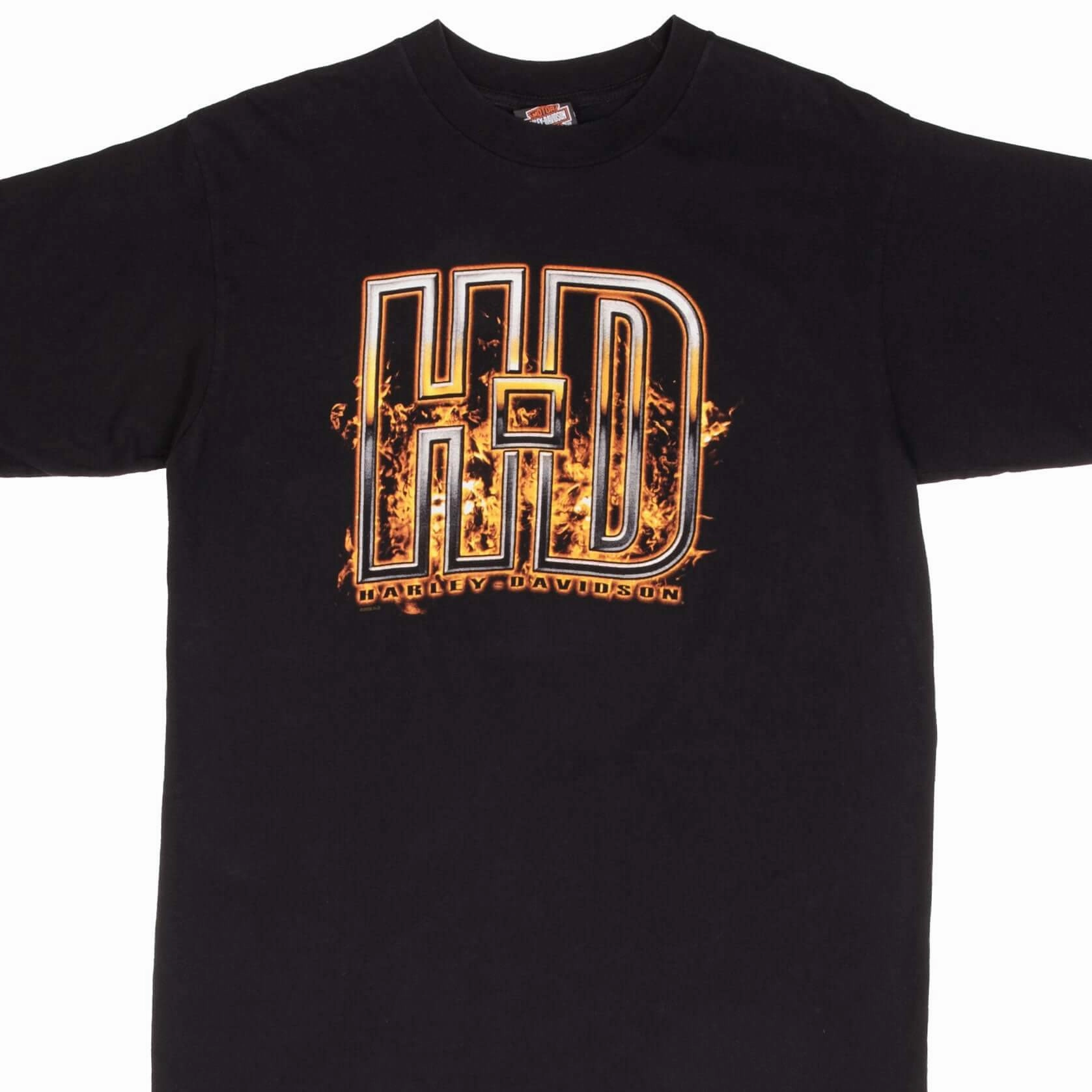 VINTAGE HARLEY DAVIDSON NEW MEXICO TEE SHIRT 2007 SIZE LARGE MADE IN USA Layered Collar