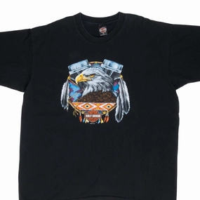 VINTAGE HARLEY DAVIDSON OMAHA NEBRASKA EAGLE TEE SHIRT 1997 2XL MADE IN USA slim fit Sporty and Cool