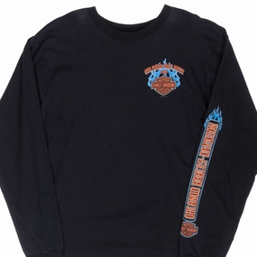 Layering Fashion Street Ready VINTAGE HARLEY DAVIDSON ORLANDO BIKE WEEK 2007 LONG SLEEVE TEE SHIRT LARGE