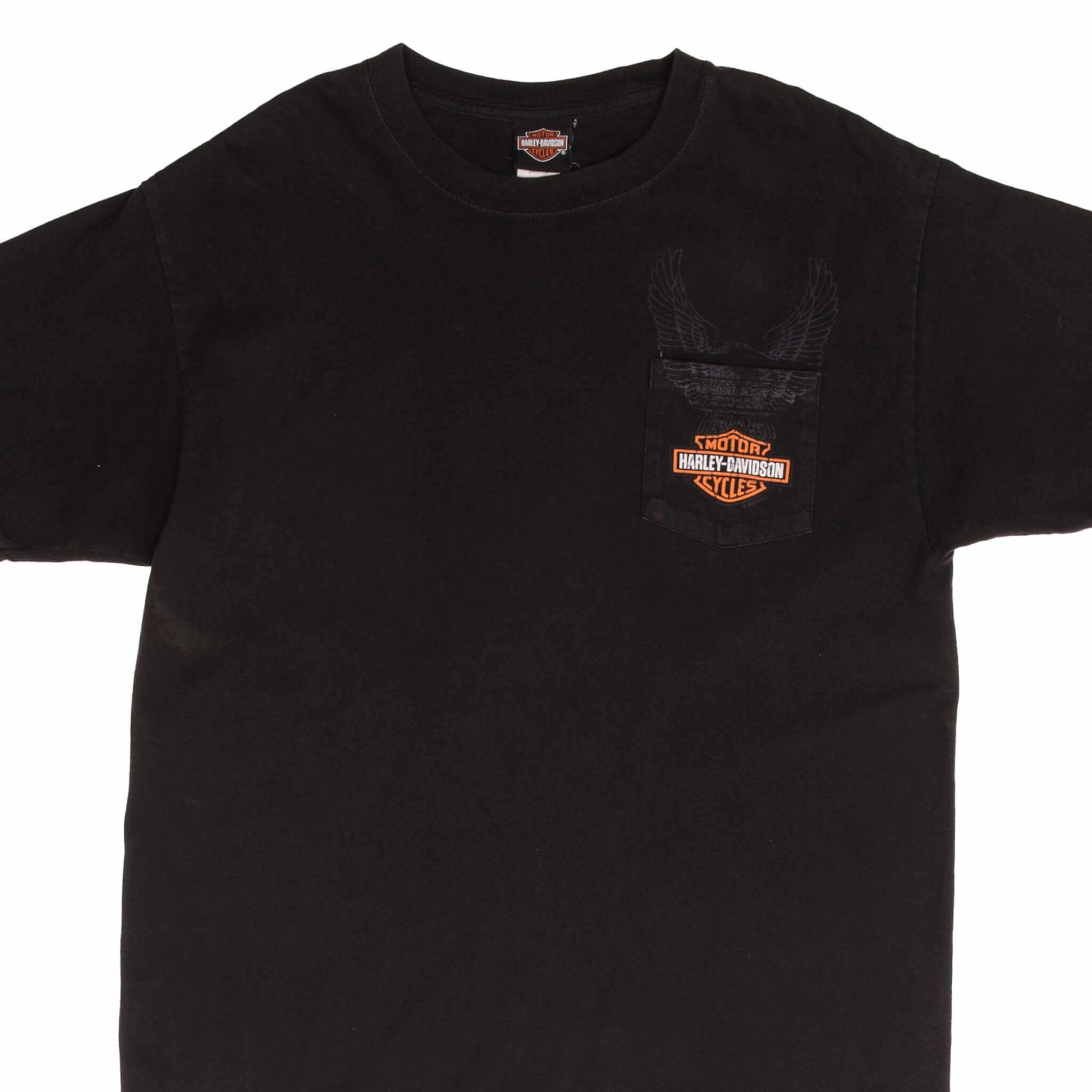 VINTAGE HARLEY DAVIDSON OTAWA OHIO POCKET TEE SHIRT SIZE LARGE Soft Knit