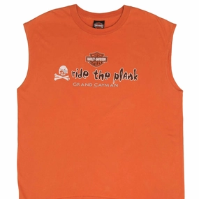Chic VINTAGE HARLEY DAVIDSON PIRATE GRAND CAYMAN 2011 TANK TOP TEE SHIRT SIZE XL