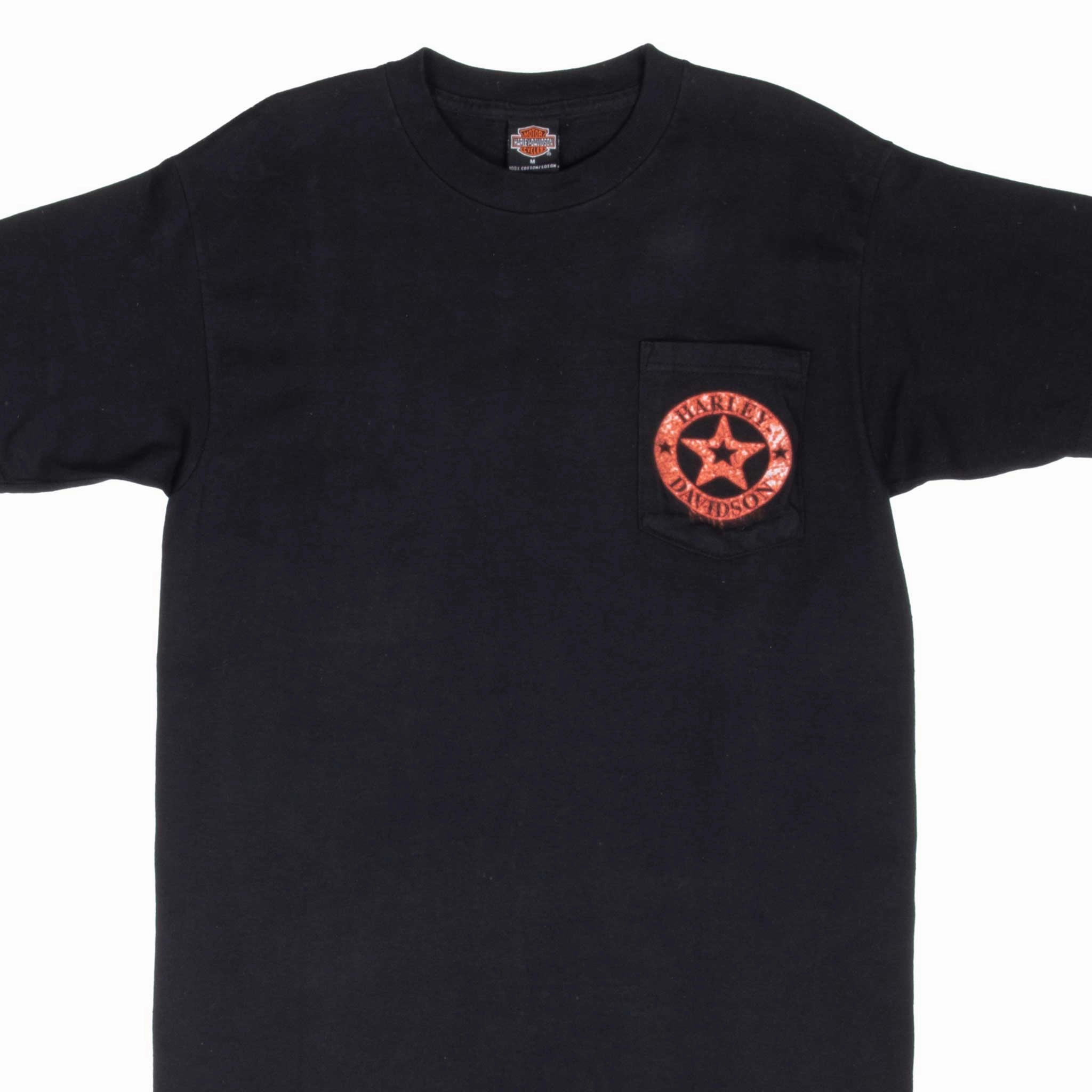 Pre Shrunk Cotton Breezy Comfort VINTAGE HARLEY DAVIDSON ROCK SPRINGS WYOMING 2000S TEE SHIRT MEDIUM