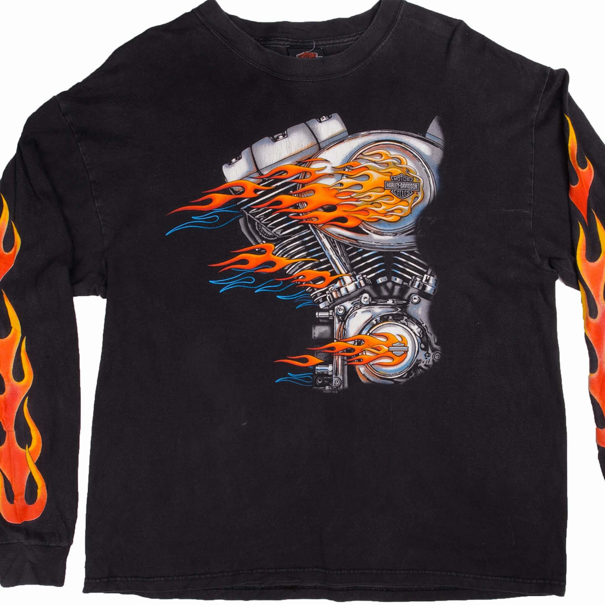 VINTAGE HARLEY DAVIDSON SAN DIEGO SAN DIEGO LONG SLEEVES TEE SHIRT 2001 SIZE LARGE MADE IN USA Sleek Comfort