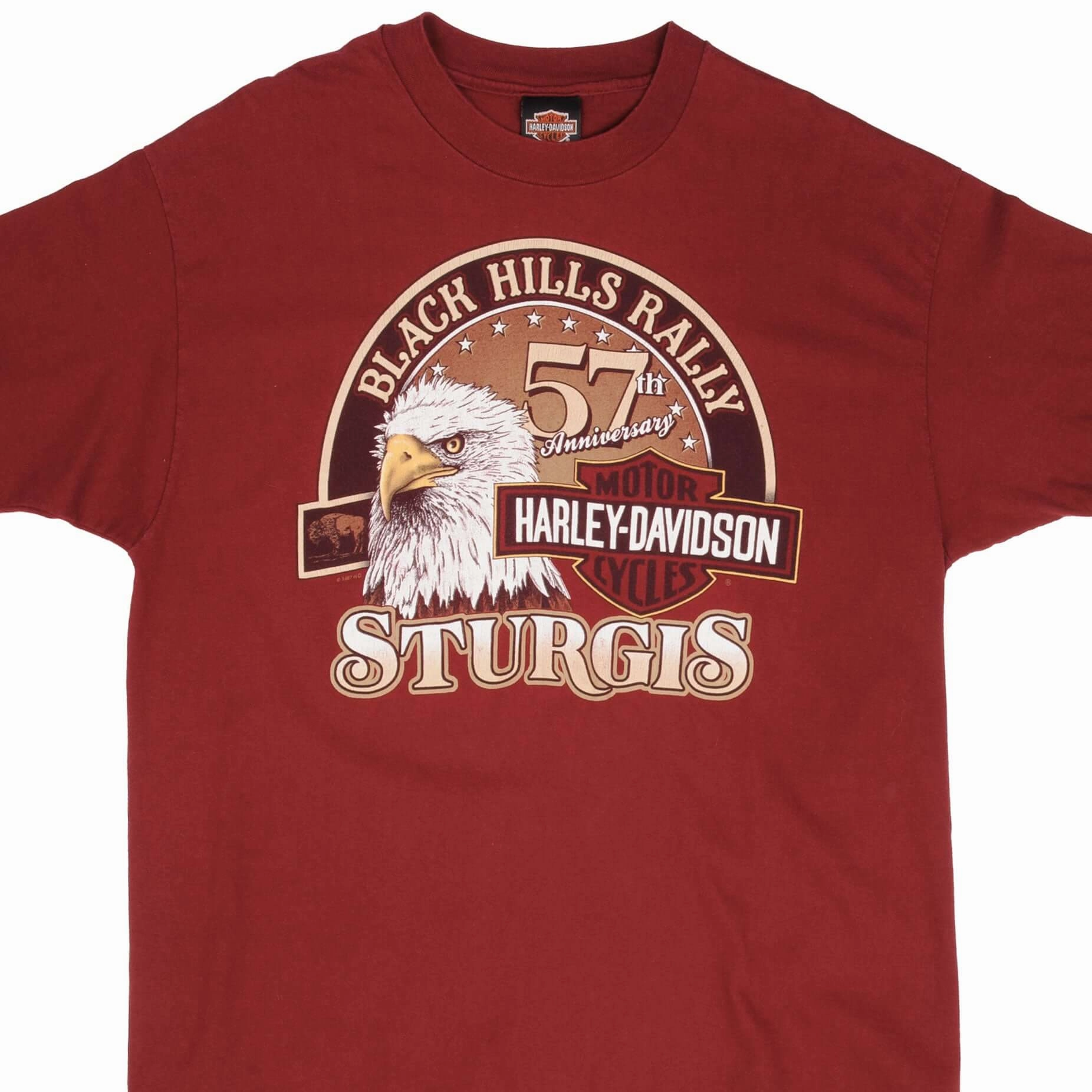 Comfy Flex VINTAGE HARLEY DAVIDSON STURGIS BLACK HILLS RALLY TEE SHIRT 1997 XL MADE IN USA