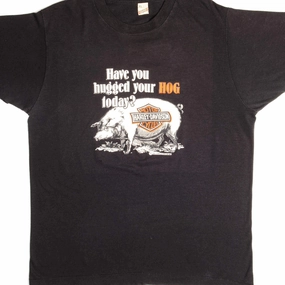 VINTAGE HARLEY DAVIDSON TEE SHIRT 1982 SIZE LARGE MADE IN USA All Purpose Wear Subtle Embroidery