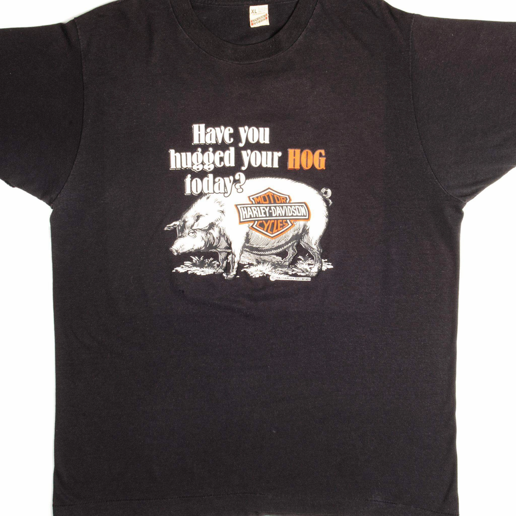 VINTAGE HARLEY DAVIDSON TEE SHIRT 1982 SIZE LARGE MADE IN USA All Purpose Wear Subtle Embroidery