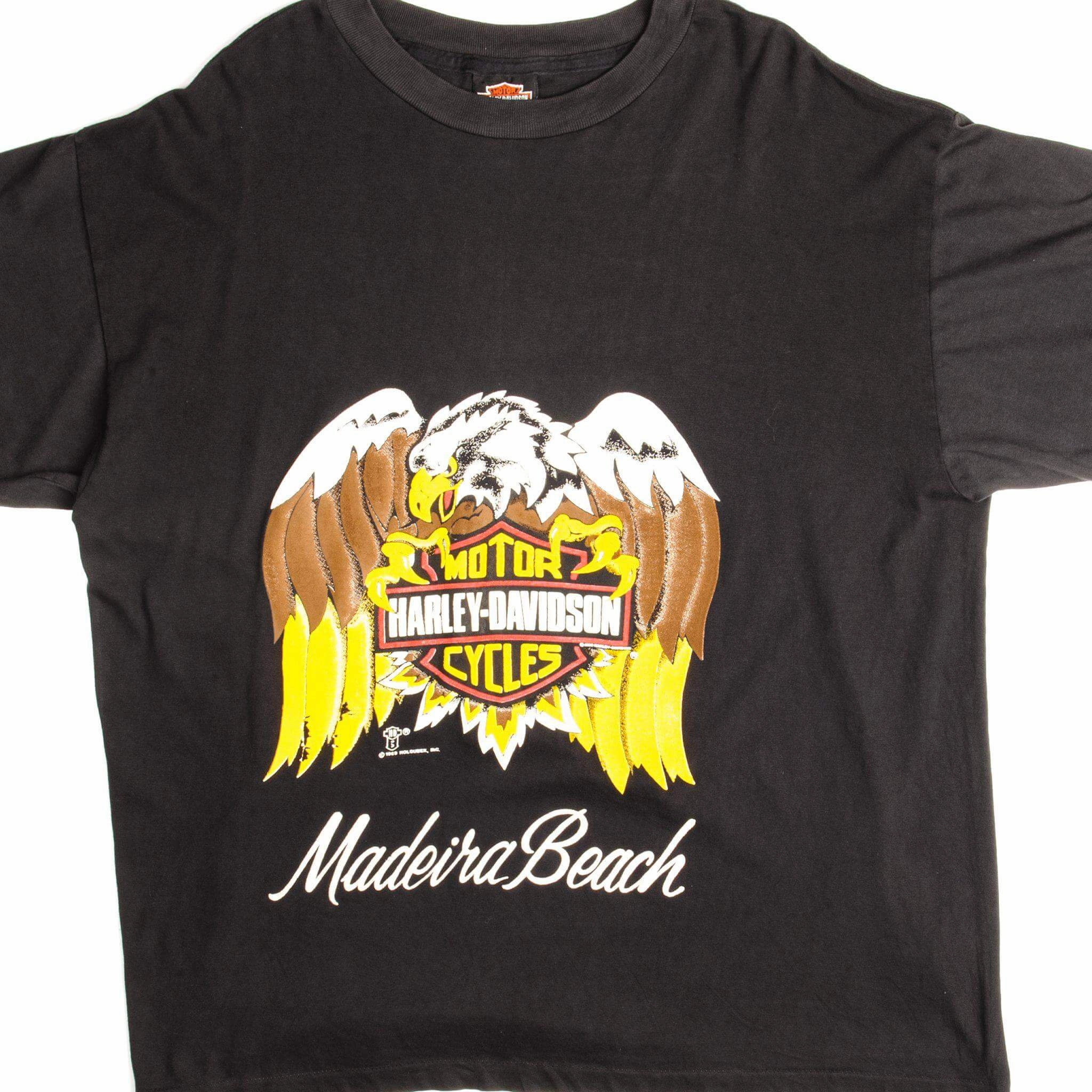 VINTAGE HARLEY DAVIDSON TEE SHIRT 1989 SIZE XL MADE IN USA Polka Dot Pattern