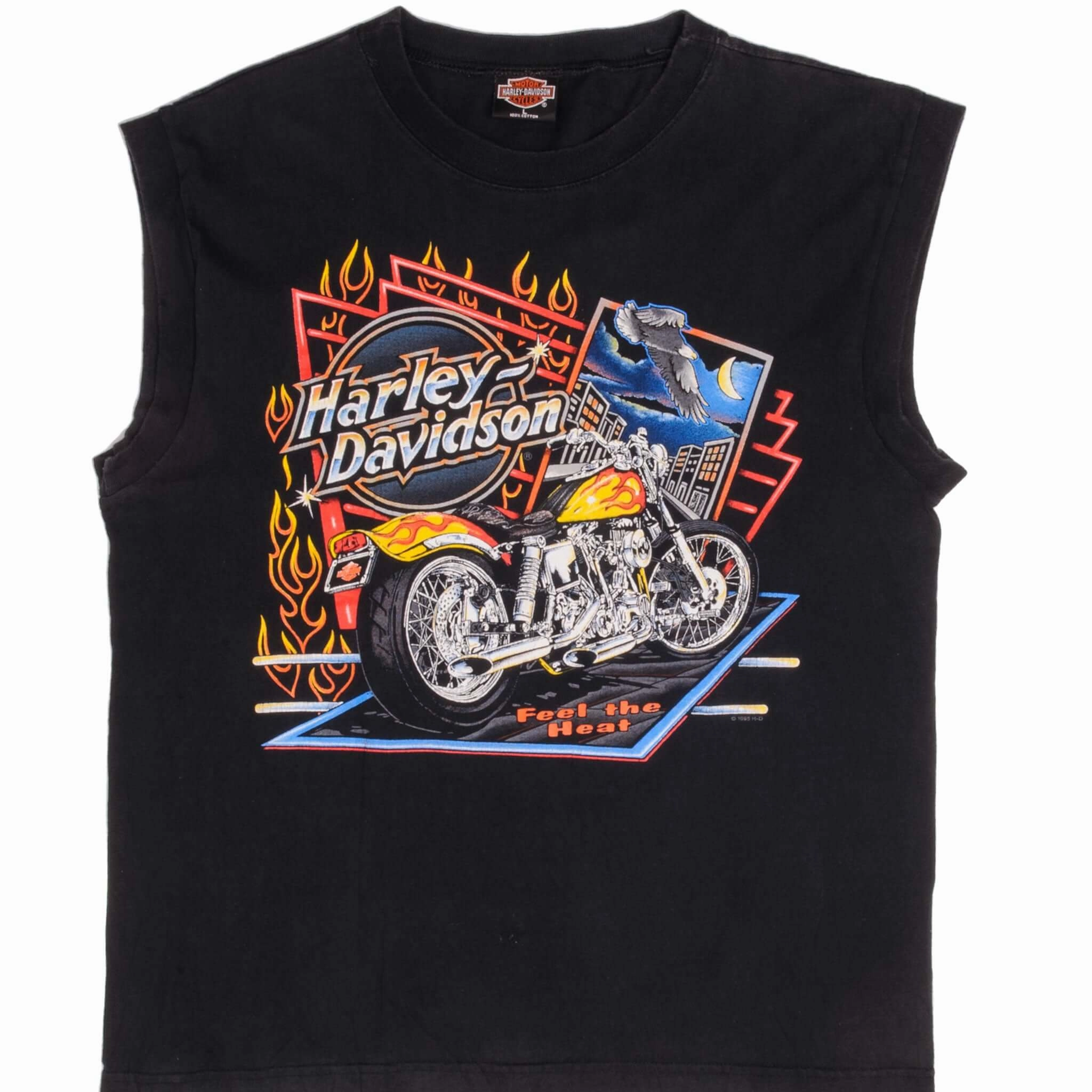 VINTAGE HARLEY DAVIDSON TEE SHIRT 1995 SIZE LARGE MADE IN USA Stylish and Easygoing
