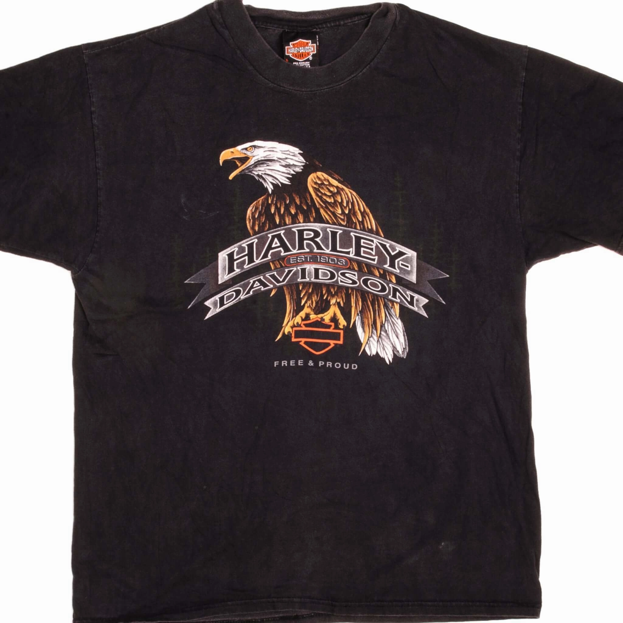 VINTAGE HARLEY DAVIDSON TEE SHIRT 1998 SIZE LARGE MADE IN USA Layering Piece