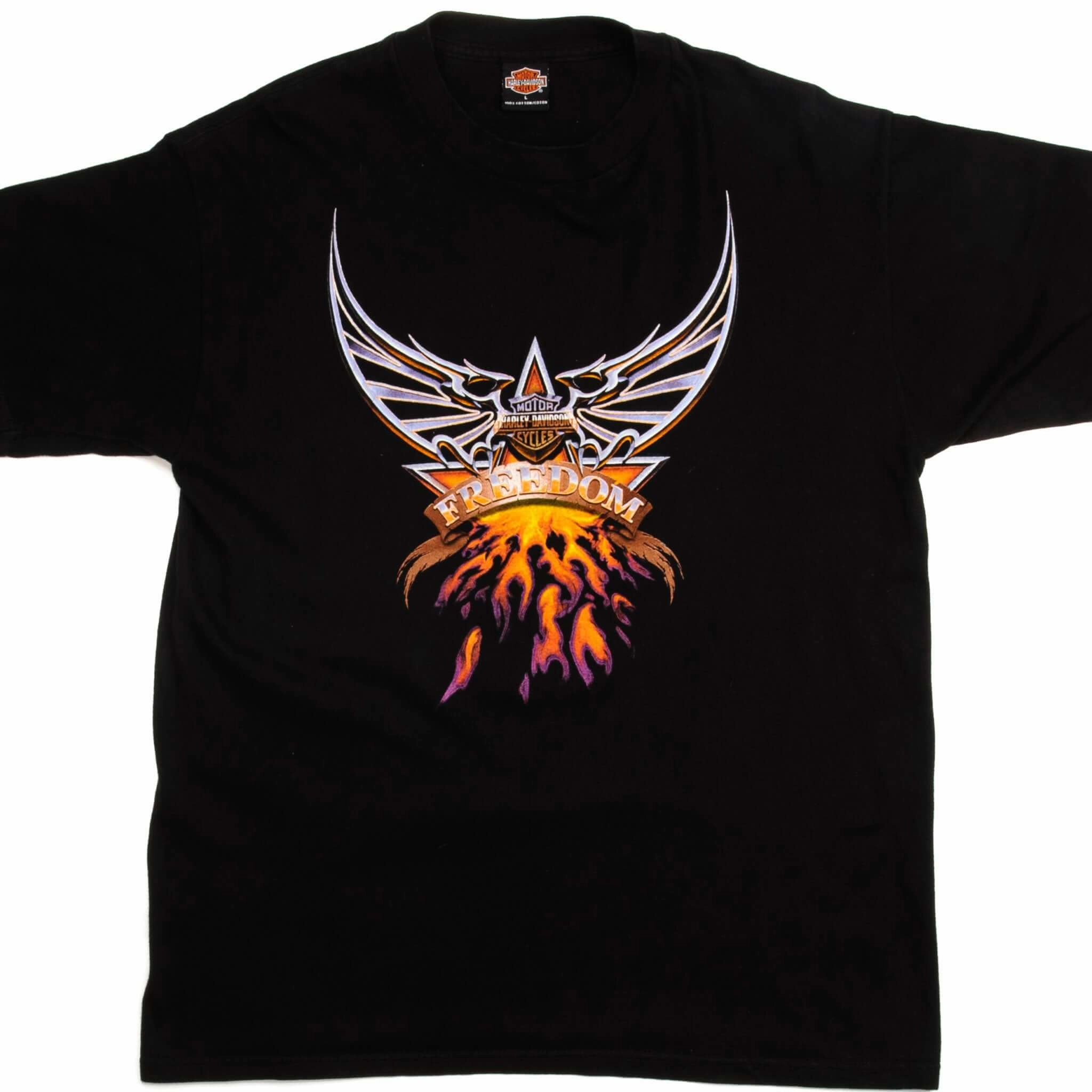 VINTAGE HARLEY DAVIDSON TEE SHIRT 2000 SIZE LARGE MADE IN USA Casual Comfort Fit Non Restrictive Fit