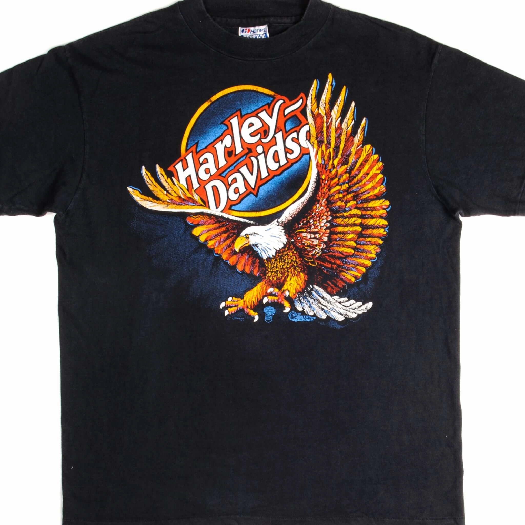 High Density Cotton VINTAGE HARLEY DAVIDSON TEE SHIRT SIZE LARGE MADE IN USA 1980s
