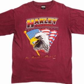 VINTAGE HARLEY DAVIDSON TEE SHIRT SIZE LARGE MADE IN USA Light Casual