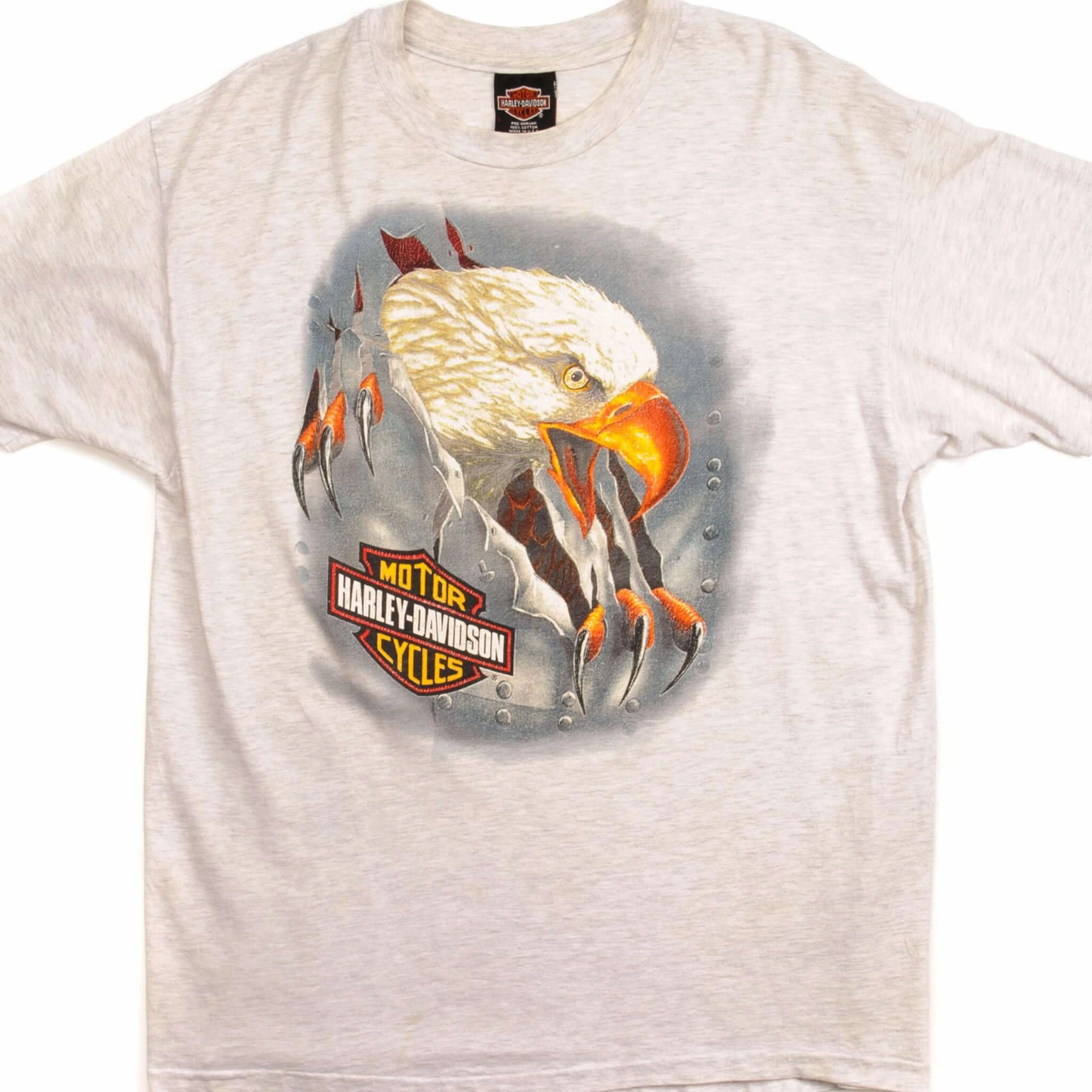 VINTAGE HARLEY DAVIDSON TEE SHIRT SIZE LARGE MADE IN USA Oversized Cut Chilly Style