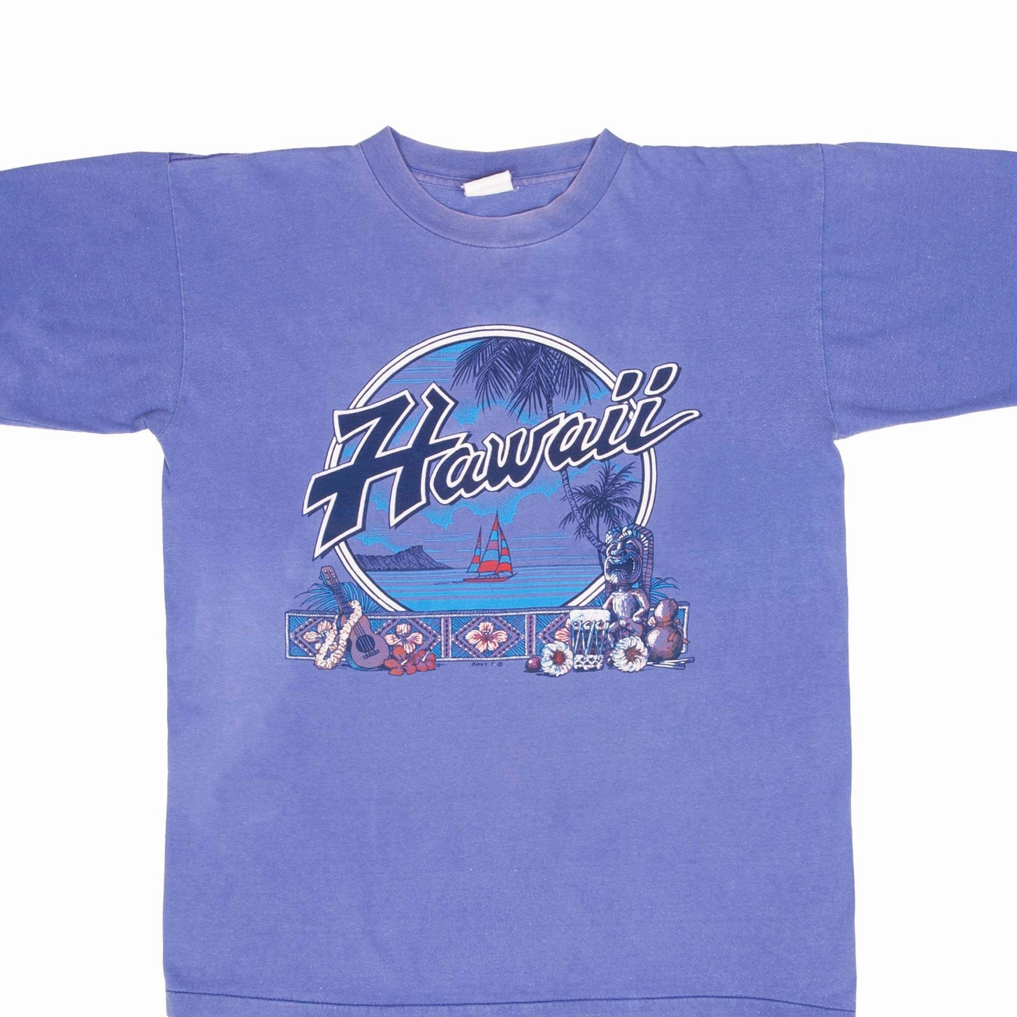 VINTAGE HAWAII GRAPHIC TEE SHIRT  1990S SIZE LARGE Light and Cozy Comfortable And Trendy