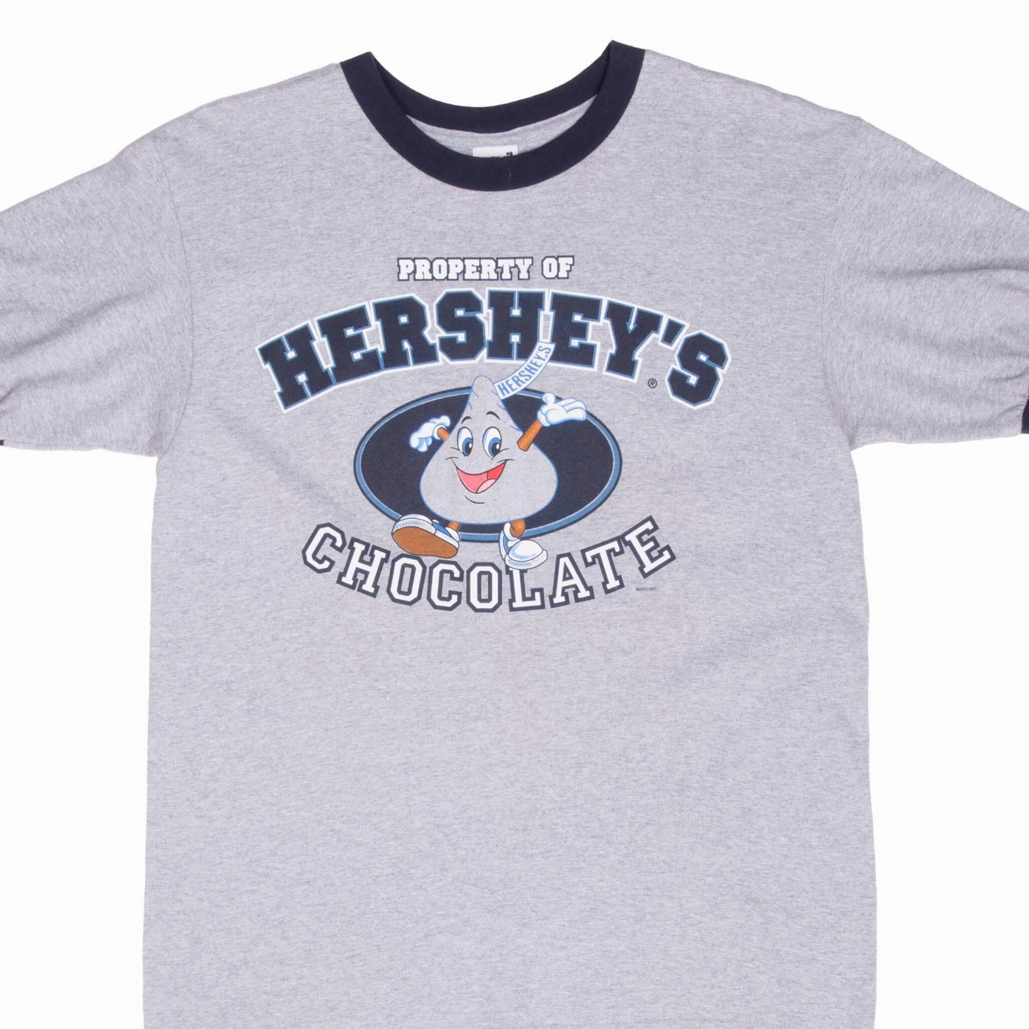 Breathable Design Versatile Design VINTAGE HERSHEY'S CHOCOLATE 2002 RINGER TEE SHIRT MEDIUM