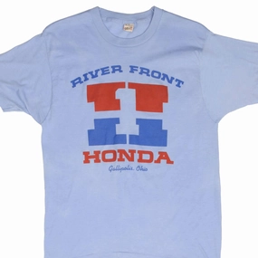 Sleek Layers VINTAGE HONDA HRC MOTORCYCLE RIVER FRONT TEE SHIRT 1980S SIZE MEDIUM MADE IN USA