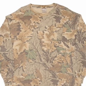 VINTAGE HUNTING ADVANTAGE CAMO LONG SLEEVE POCKET TEE SHIRT SIZE XL MADE IN USA Effortless Fashion