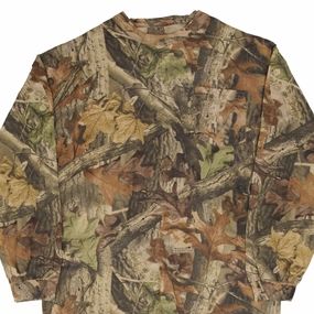 Breathable mesh lining VINTAGE HUNTING ADVANTAGE TIMBER CAMO LONG SLEEVE POCKET TEE SHIRT SIZE XL