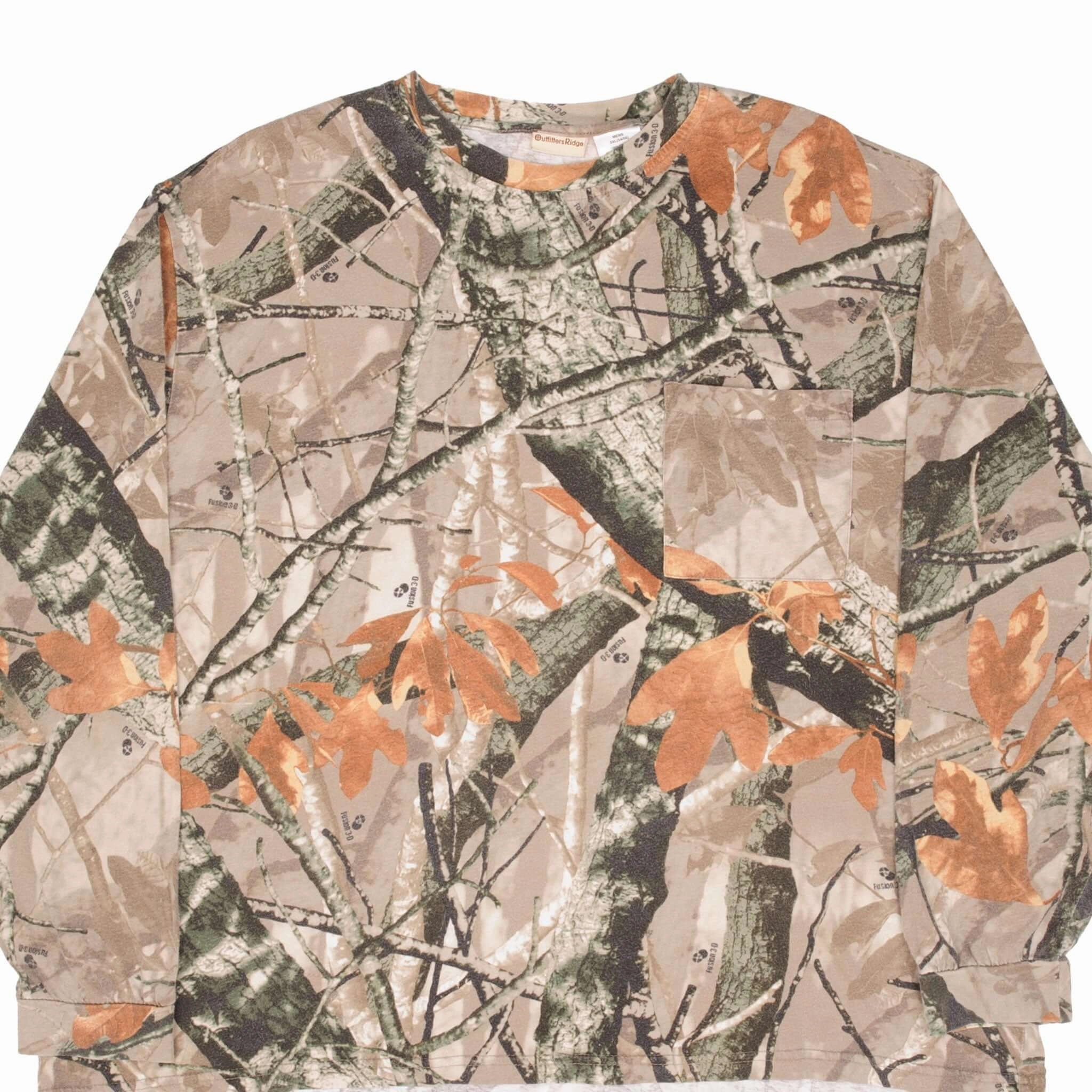 Casual Choice VINTAGE HUNTING FUSION 3D CAMO LONG SLEEVE POCKET TEE SHIRT SIZE 3XL