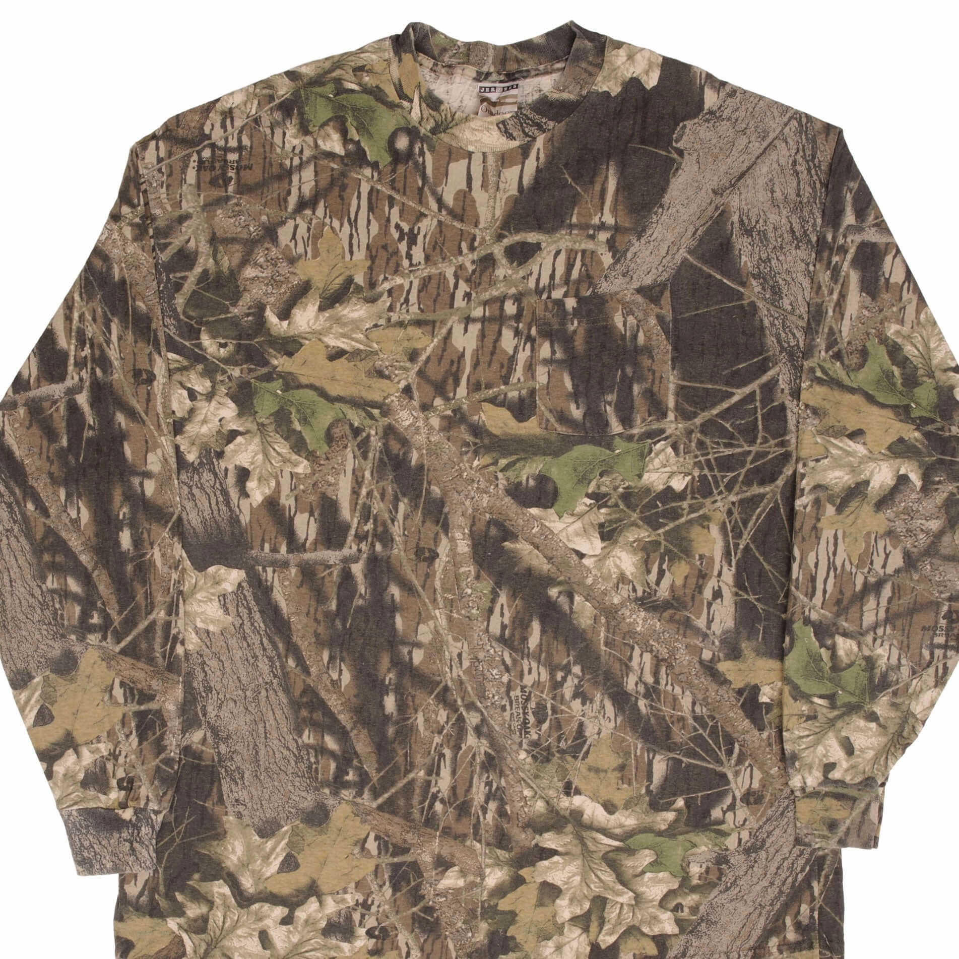 VINTAGE HUNTING MOSSY OAK BREAK UP CAMO LONG SLEEVE POCKET TEE SHIRT SIZE 2XL Spring Wear