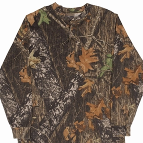 sports performance VINTAGE HUNTING MOSSY OAK BREAK UP CAMO LONG SLEEVE POCKET TEE SHIRT SIZE LARGE