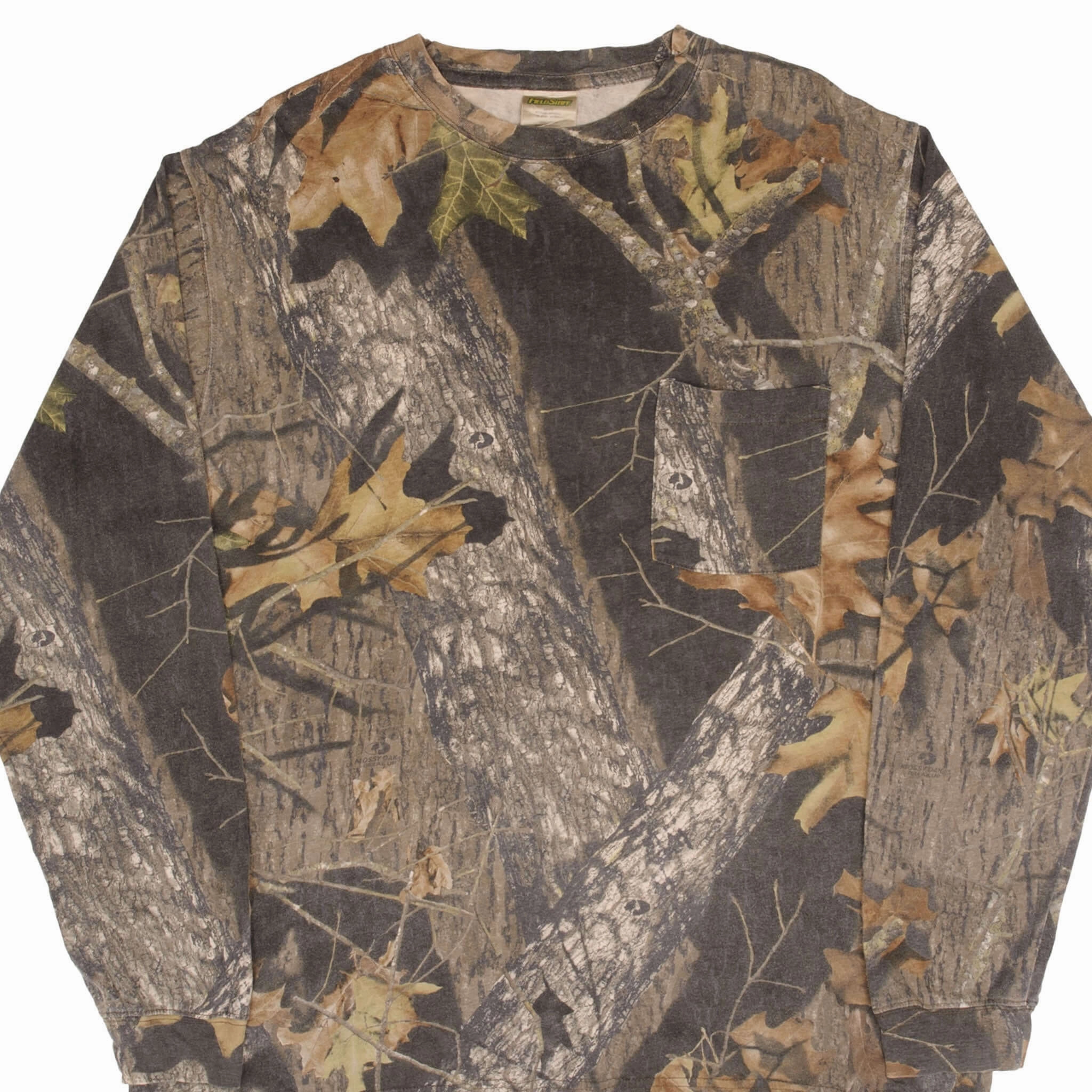 VINTAGE HUNTING MOSSY OAK BREAK UP CAMO LONG SLEEVE POCKET TEE SHIRT SIZE XL Chill Style