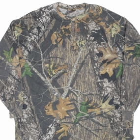 Classic Wearable Job Interview VINTAGE HUNTING MOSSY OAK BREAK UP CAMO LONG SLEEVE TEE SHIRT 2000S 3XL
