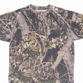VINTAGE HUNTING MOSSY OAK BREAK UP CAMO POCKET TEE SHIRT XL Prom