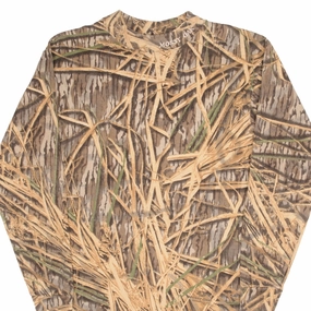 Casual Layering Wear VINTAGE HUNTING MOSSY OAK SHADOW GRASS CAMO LONG SLEEVE TEE SHIRT MEDIUM