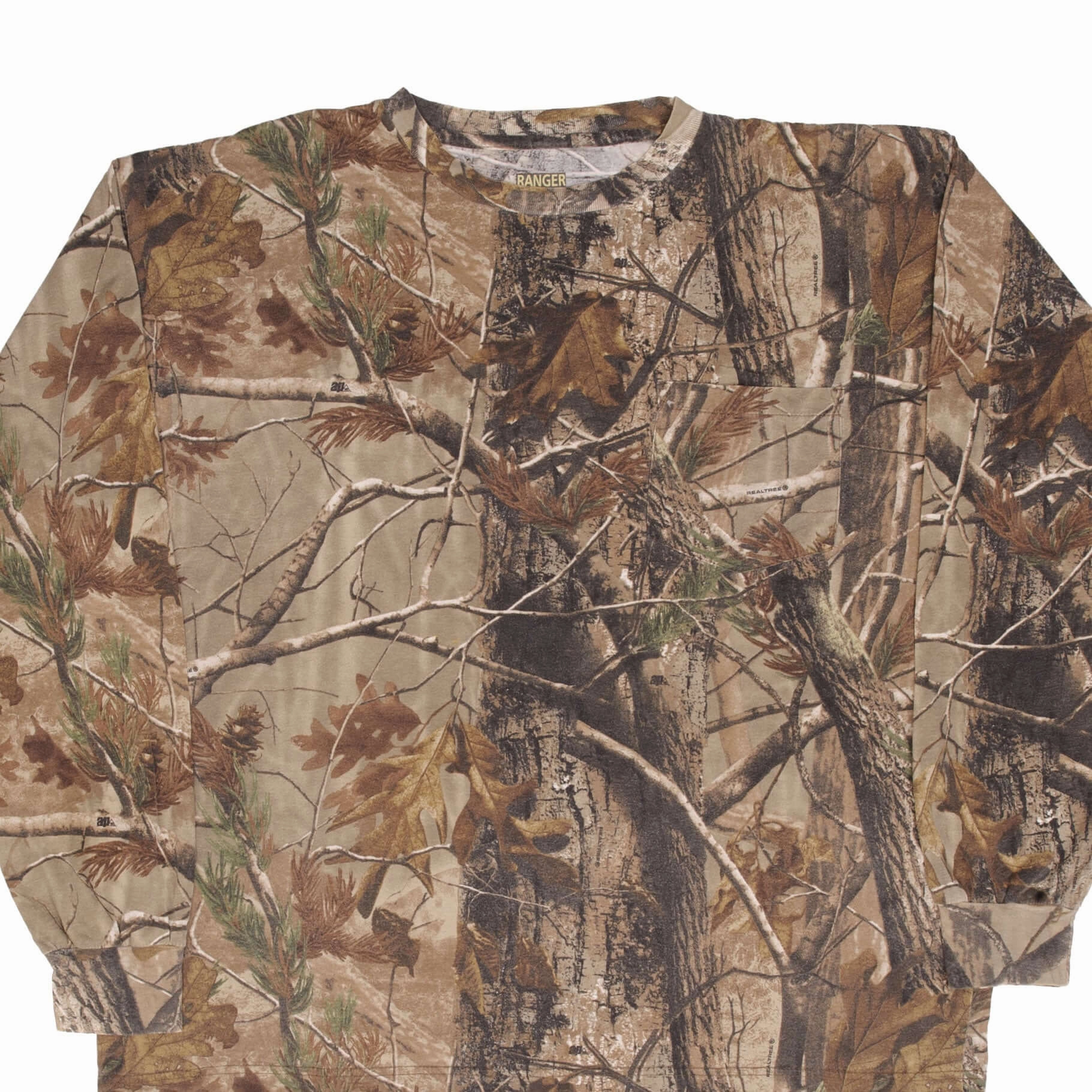 ComfortFirst VINTAGE HUNTING REALTREE APHD CAMO LONG SLEEVE POCKET TEE SHIRT SIZE 2XL
