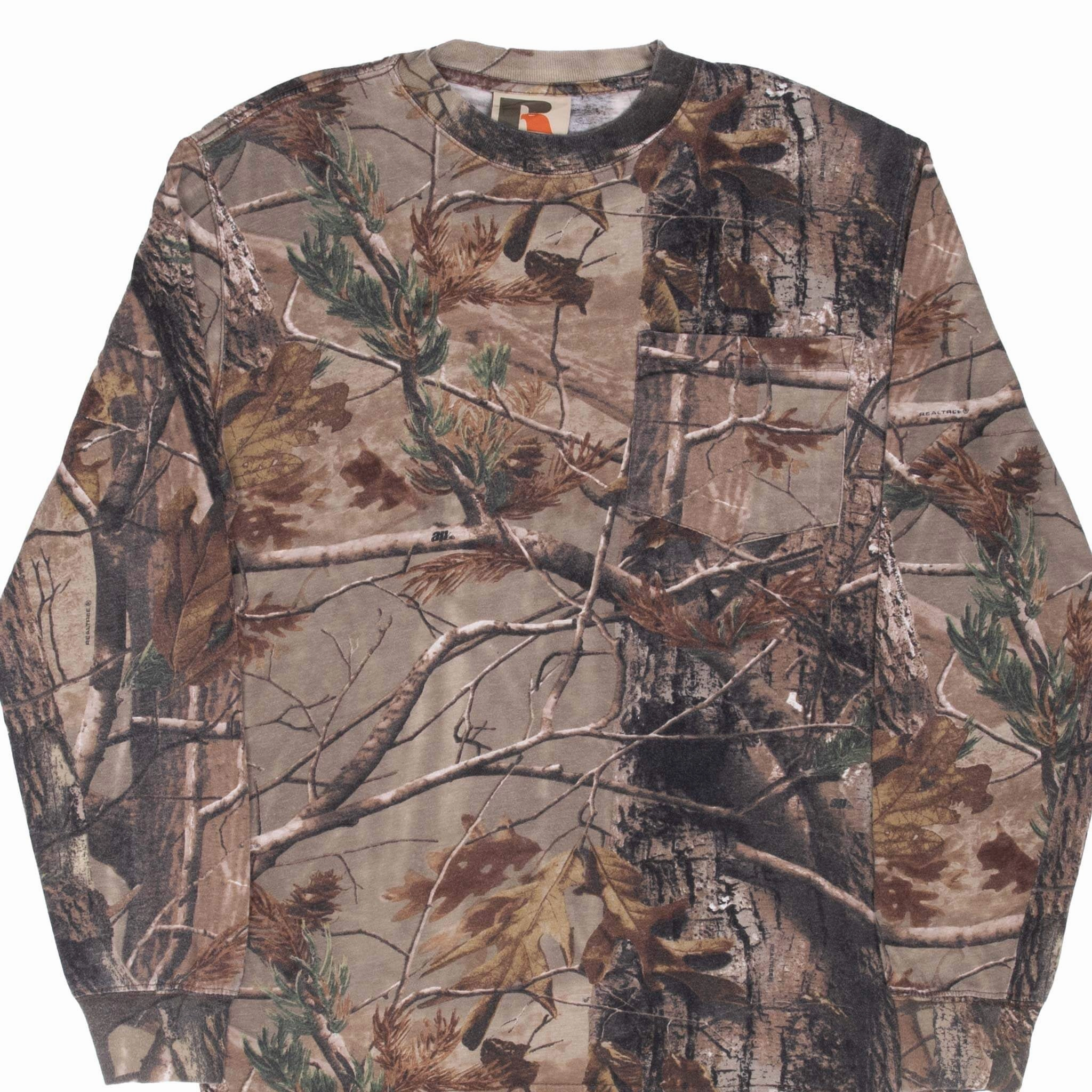 Streetwear VINTAGE HUNTING REALTREE APHD CAMO LONG SLEEVE POCKET TEE SHIRT SMALL