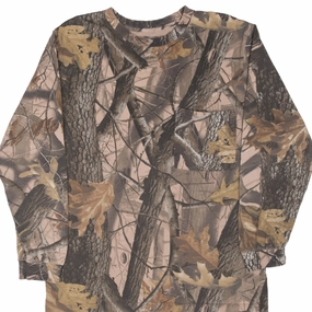 VINTAGE HUNTING REALTREE HARDWOODS CAMO LONG SLEEVE POCKET TEE SHIRT MEDIUM Eco Certified Fiber