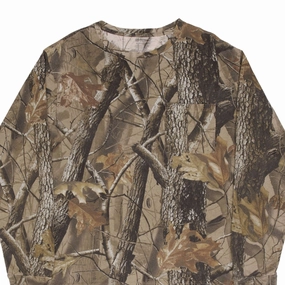 VINTAGE HUNTING REALTREE HARDWOODS CAMO LONG SLEEVE POCKET TEE SHIRT SIZE XL Polka Dot Pattern