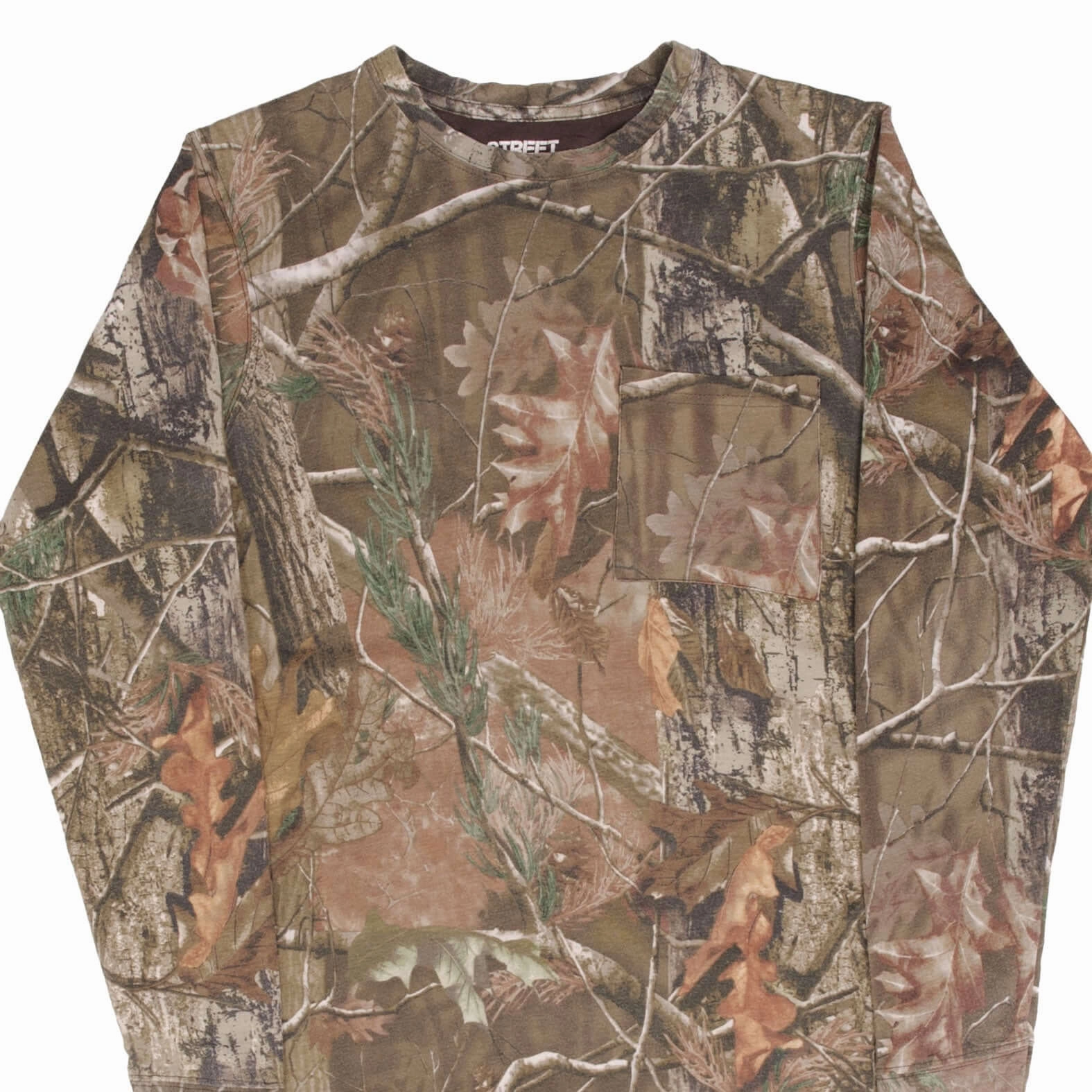 Festival wear Layer Ready Fit VINTAGE HUNTING STREET LEGAL CAMO LONG SLEEVE POCKET TEE SHIRT SIZE SMALL