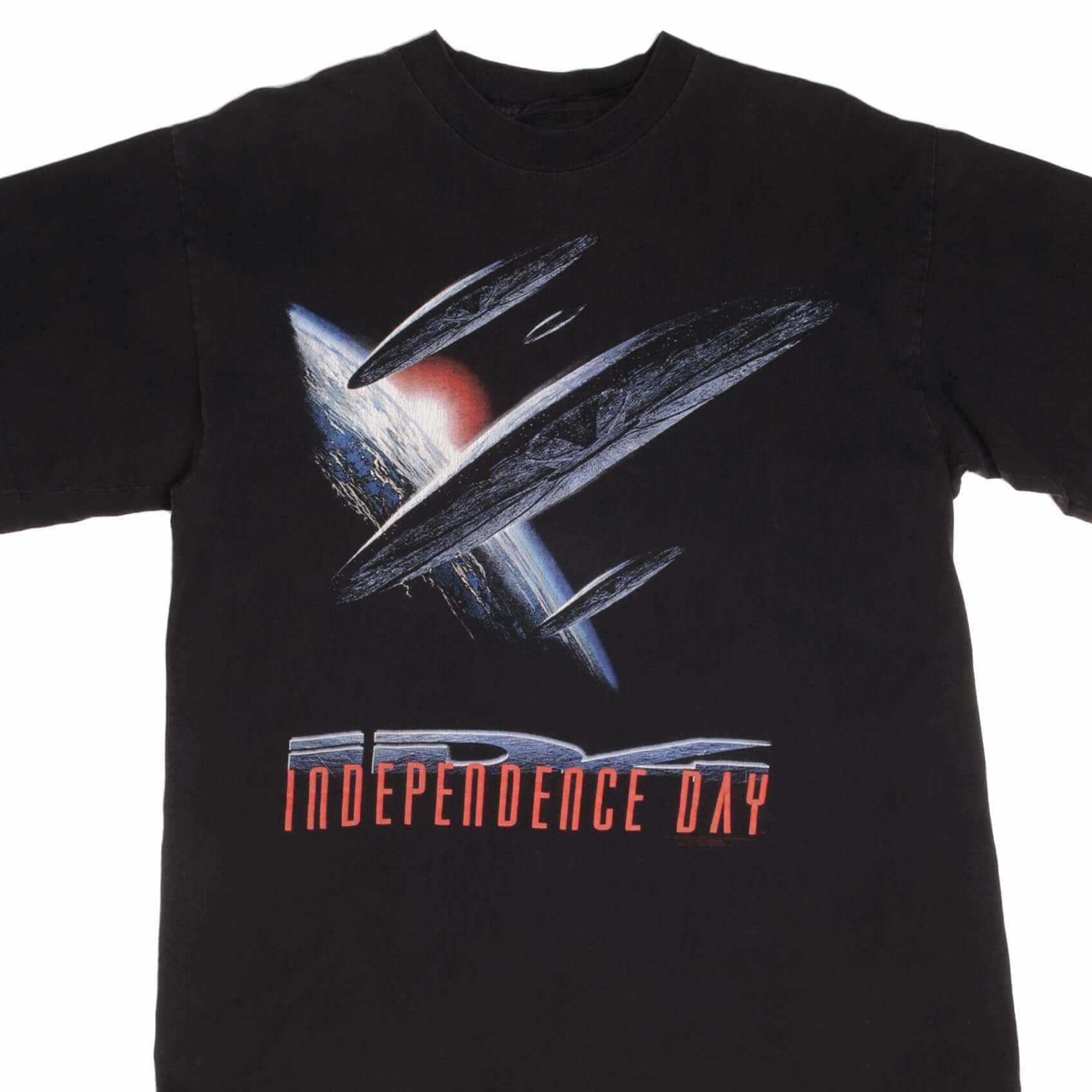 VINTAGE INDEPENDENCE DAY TEE SHIRT MOVIE PROMO 1996 SIZE LARGE Trendy Comfort Fit Premium Cotton Blend