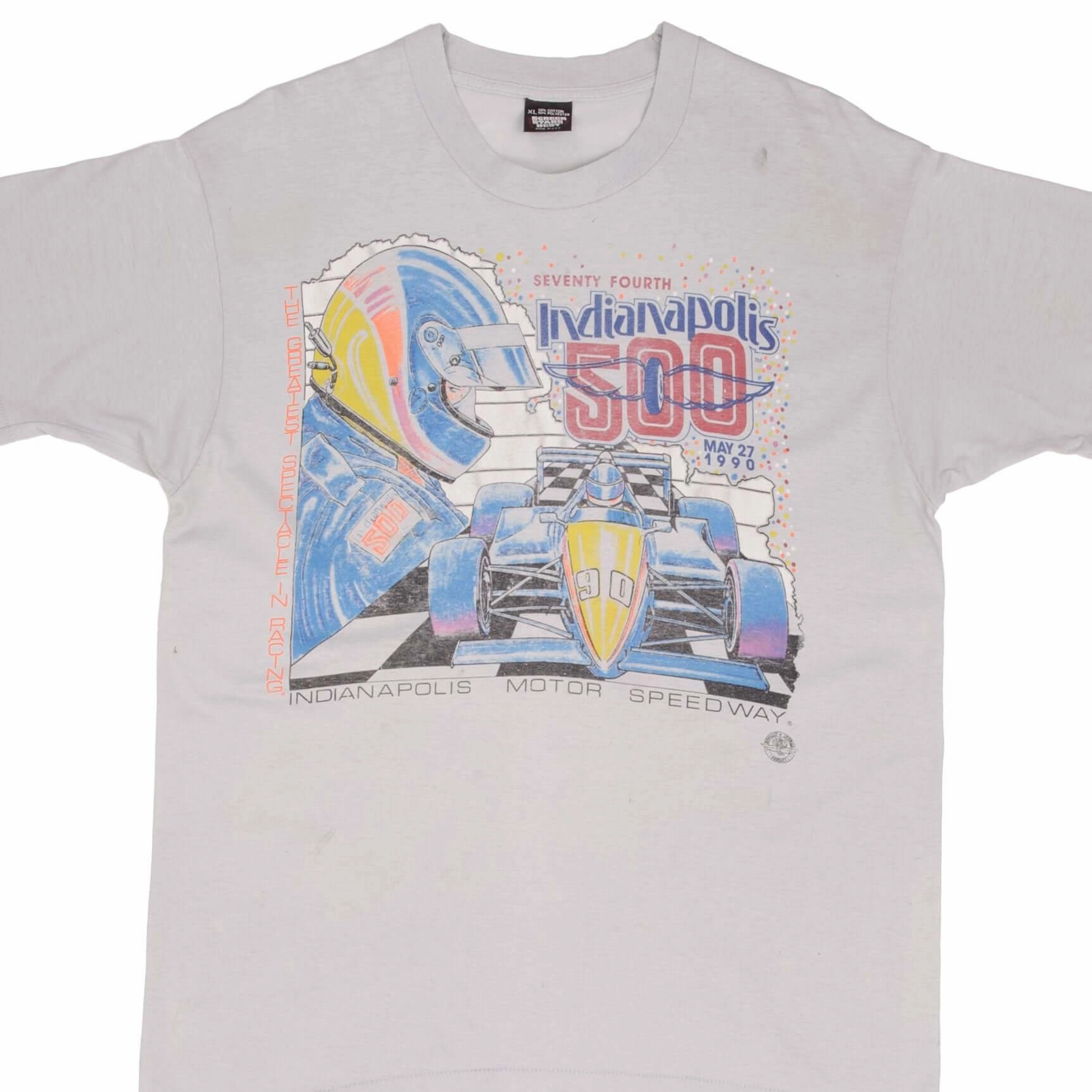 Light Comfort Style VINTAGE INDY CAR RACING INDIANAPOLIS 500 1990 TEE SHIRT SIZE LARGE MADE IN USA