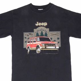VINTAGE JEEP CHEROKEE 1990S TEE SHIRT MEDIUM MADE IN USA Wrinkle Resistant Texture Urban Casual Look