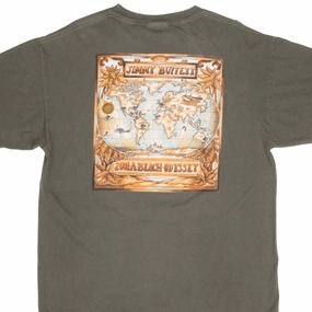VINTAGE JIMMY BUFFETT 2001 A BEACH ODYSSEY TEE SHIRT SIZE XL Sun Protection Leather combination