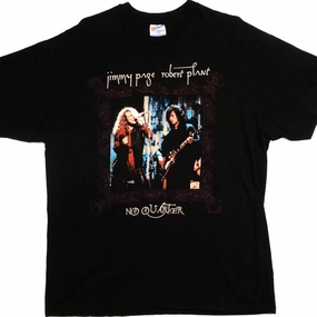 VINTAGE JIMMY PAGE AND ROBERT PLANT NO QUARTER WORLD TOUR 1995 TEE SHIRT SIZE XL Versatile Style